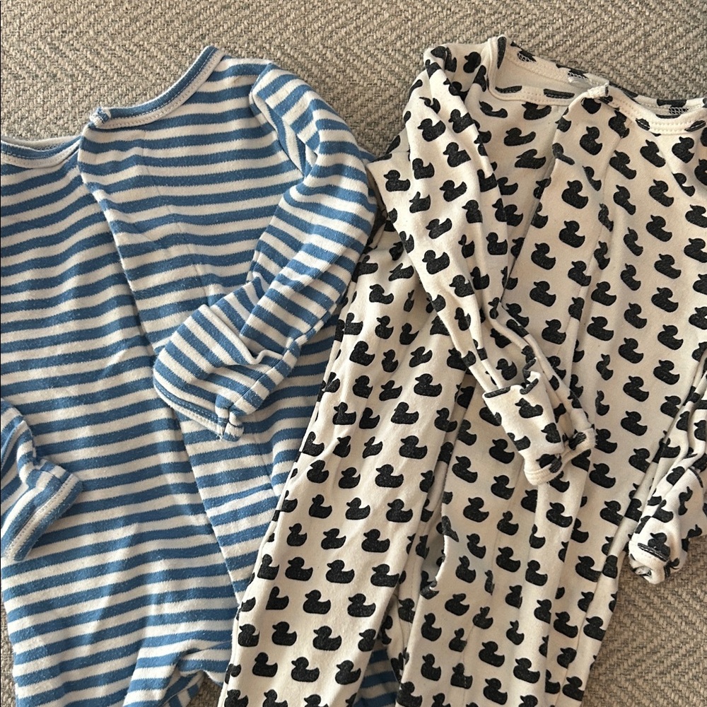 2 Magnetic Me 0-3 months onesies